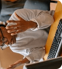 Person using a mobile device